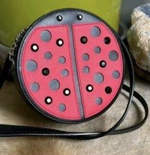 Rara tracolla Kate Spade Turn Over A New Leaf Lady Bug rosso/nero pelle vegan