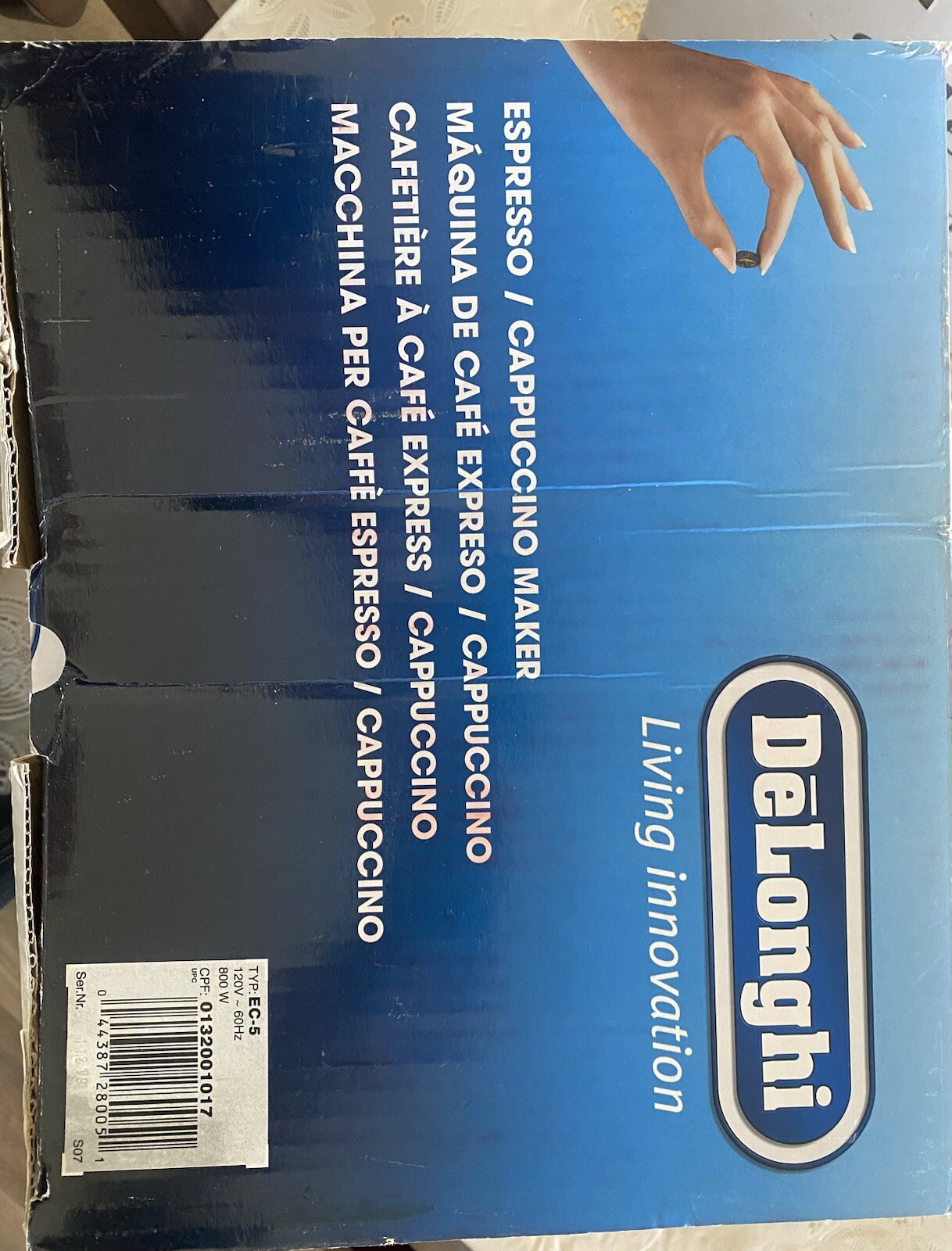 DeLonghi EC5 Black Automatic Espresso Machine with Latte Maker