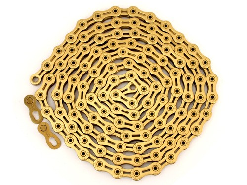 PYC SP1001 X10SL TiN Gold 10 Speed Bike Chain 116L For Shimano SRAM Campagnolo  - Picture 1 of 3