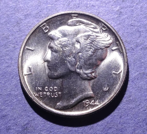 1944 Mercury Dime  Ch. BU