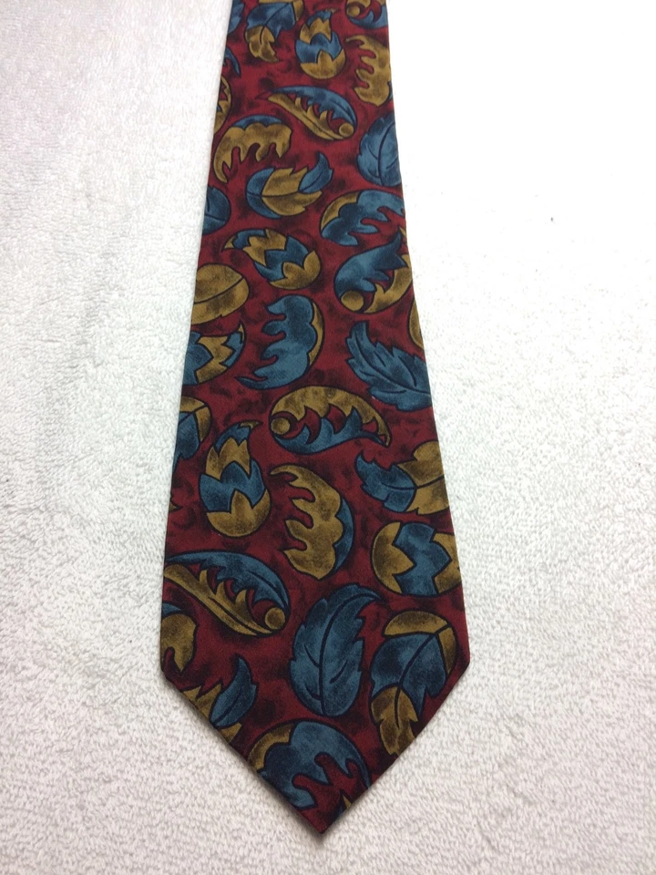 Gravata masculina BALLY 3,5 X 58 AZUL BORGONHA E MARROM - Imagem 2 de 4