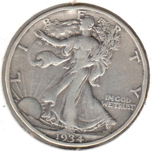 1934-S EXTREMELY FINE Walking Liberty Half Dollar