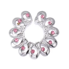 Sexy Non-Piercing Silver Pink Nipple Ring Shield Clip On