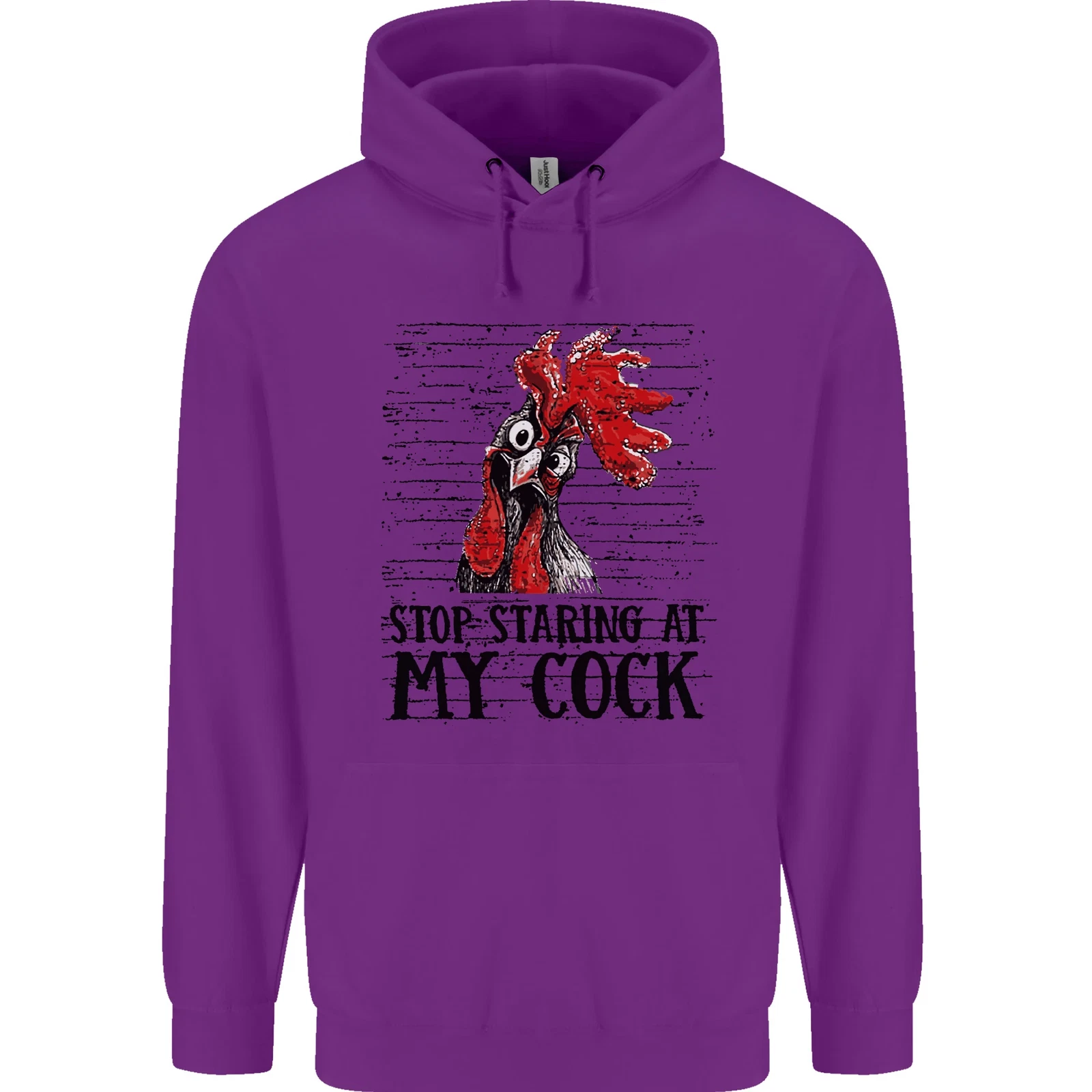 RHUDE Felpa con cappuccio uomo Stop Starring at My Cock Funny Rude 80% cotone