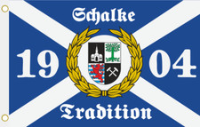 Fahne Flagge Gelsenkirchen Schalke Tradition 1904 Hissflagge 90 x 150 cm