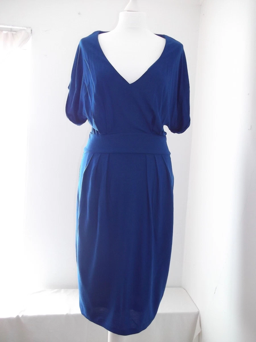Cobalt blue v neck dress top