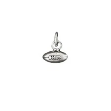 Small Tiny 925 Sterling Silver Football Shaped 9mm Charm Pendant Jewelry Gifts