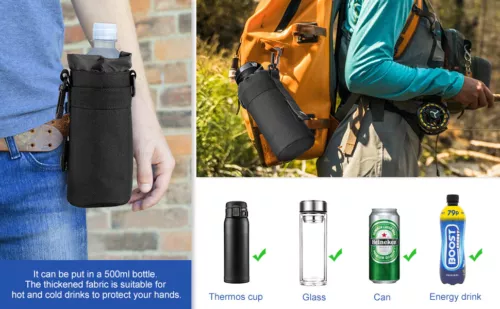 Bolsas tácticas para botellas de agua Molle al aire libre para bolsa de hervidor de agua con soporte de cinturón militar - Imagen 11 de 27