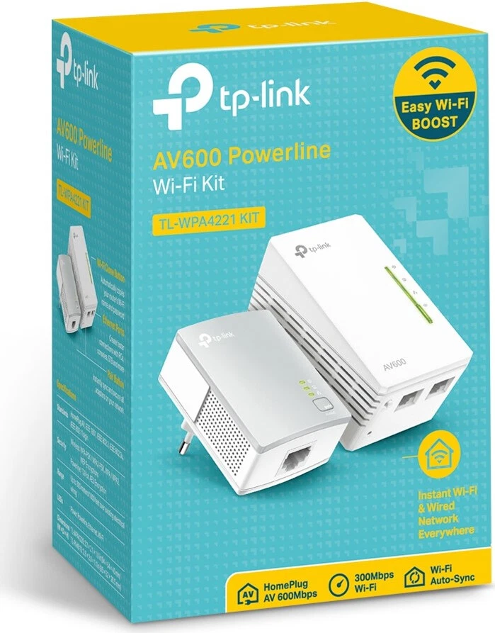 Powerline Wifi Tp-Link Ethernet Adattatore Lan 600 Mbps Wireless TL-WPA4221 - Immagine 4 di 4