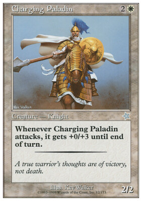 Magic the Gathering MTG Charging Paladin (12) Starter 1999   LP