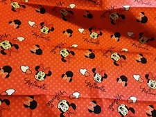 Fabric Minnie Mouse Fat Quarter 18 L X 22 W Multicolor