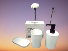3-piece Bathroom Set Ikea Storavan Soap Dispenser Toothbrush Holder Tray 