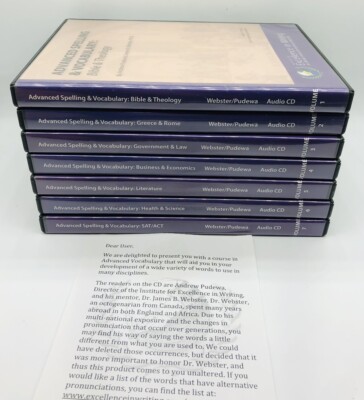 Advanced Spelling & Vocabulary Complete Audio CD Vol 1-7 Excellence in Writing