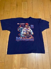 Vintage Mark Mcgwire Shirt No Tag Blue Starter St Louis Cardinals USA Made 1998