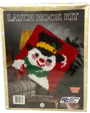 National Yarn Crafts Christmas Latch Hook Kit Happy Snowman XP63