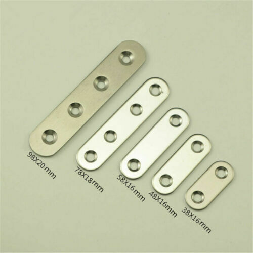 Uxcell 4Pcs Stainless Steel Corner Braces - 90x19mm Adjustable Furniture Brackets (Black)