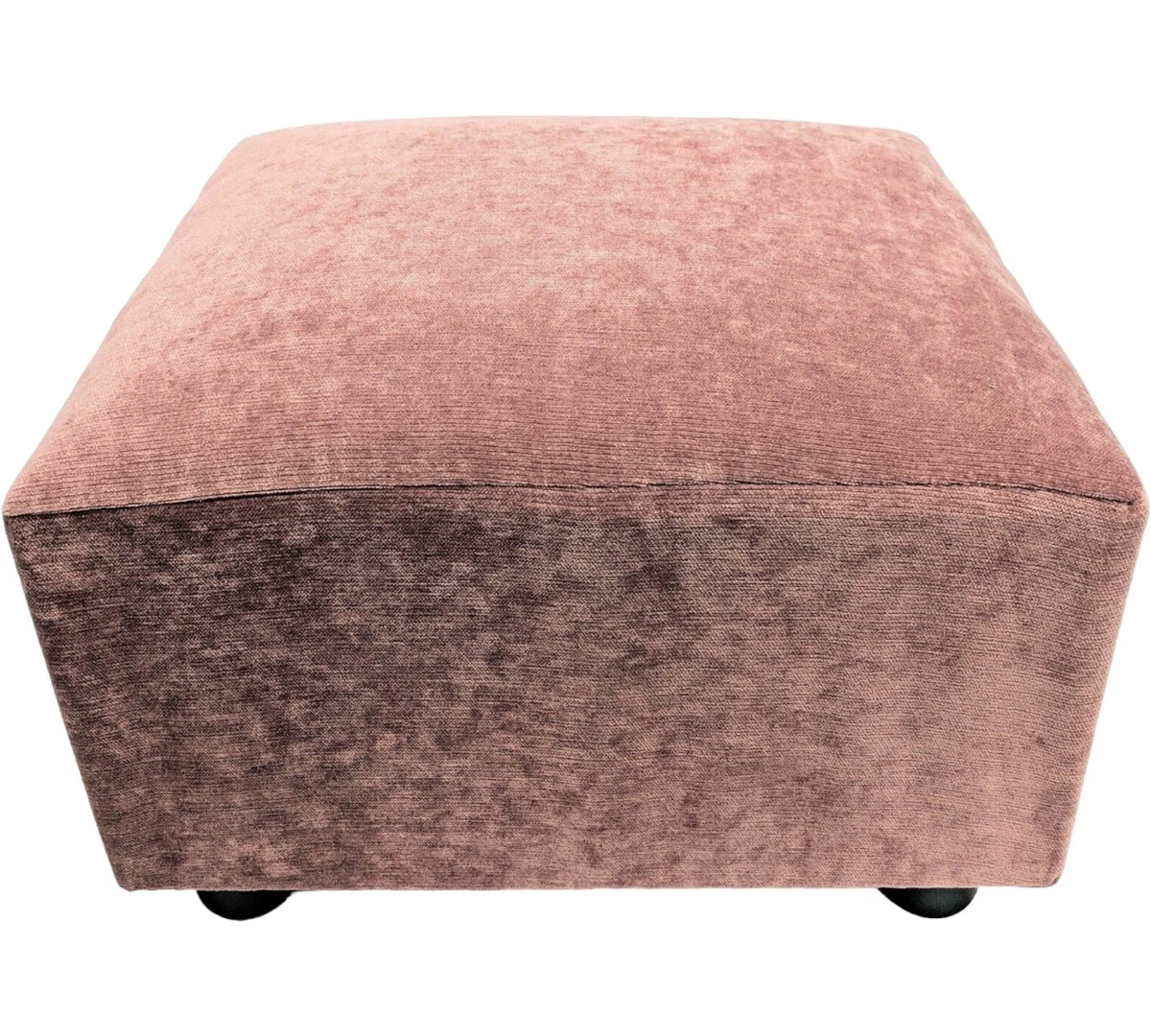 Footstool Small Box Stool Pouffe Gift Dusky Pink Velvet British Made