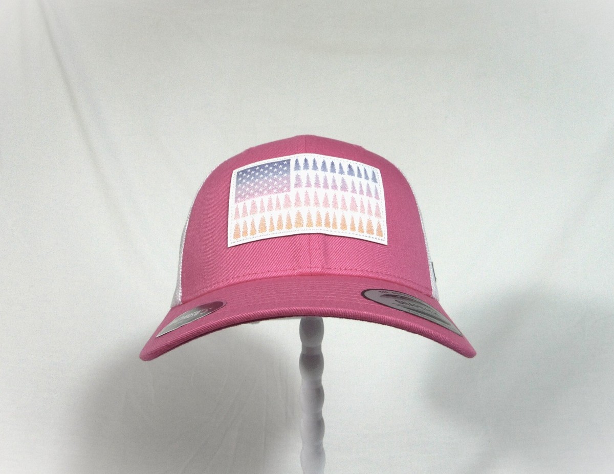 Columbia Womens Pink Trucker Fishing Snapback Hat Sz OSFM NEW RARE