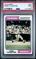 1974 TOPPS #101 BOBBY VALENTINE PSA 9