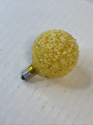 Vintage Christmas Lighted Ice Sugared Light Bulbs Snowball Working Set of 6 A - Picture 11 of 15