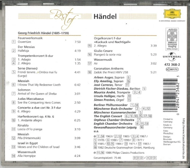Best Of Händel (Eloquence) von Pinnock, Richter | CD | - Bild 2 von 2