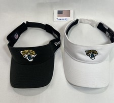 Lot Of 2 New Era NFL Jacksonville Jaguars Visor Caps Black & White (CLEAN)