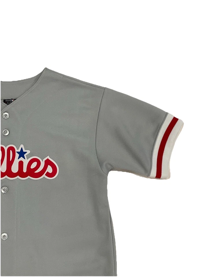 Camiseta Cliff Lee # 33 Philadelphia Phillies Majestuosa Gris Cool Base JUVENTUD TALLA L Foto 3 de 4