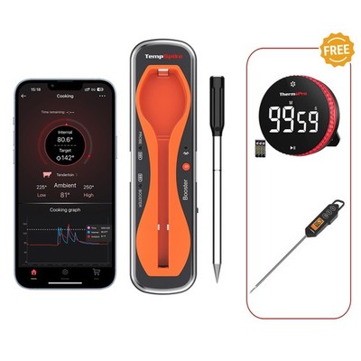 ThermoPro TempSpike Plus Wireless Meat Thermometer Bundle Instant Read + Timer