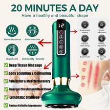 Cordless Handheld Cellulite Massager Cupping Machine Therapy - 12 Suction Modes