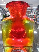 NICE!! BLENKO YELLOW ORANGE TANGERINE 8" WATER PITCHER / CARAFE FREE SHIPPING!!