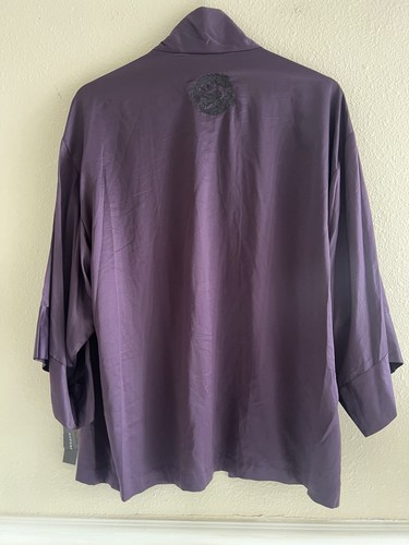 Natori NWT Purple Kimono Top Loungewear Robe One Size Classy Elegant - Picture 2 of 10