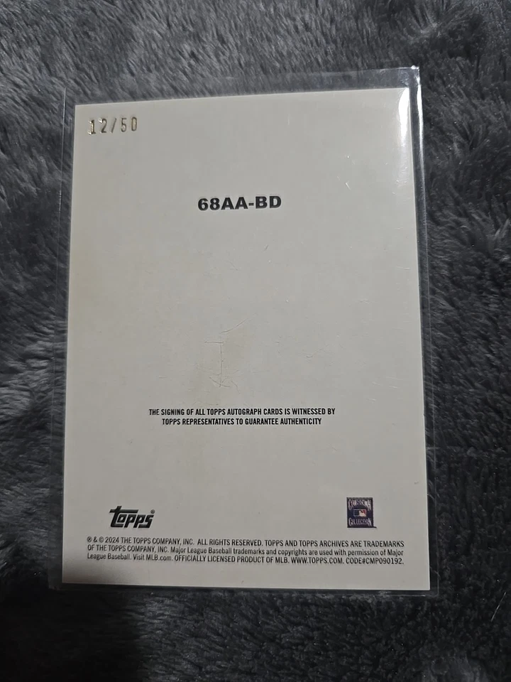 Bucky Dent 2024 Archives 68 Autograph 12/50 Gold - Image 2 of 2