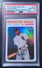LUIS ROBERT 2020 TOPPS HERITAGE CHROME WHITE REFRACTOR /71 PSA 8 NM-MT NO GEMS