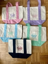 NEW Trader Joe's Pastel Mini Totes 2025 set of 4 LIMITED EDITION NWT!! BONUS BAG