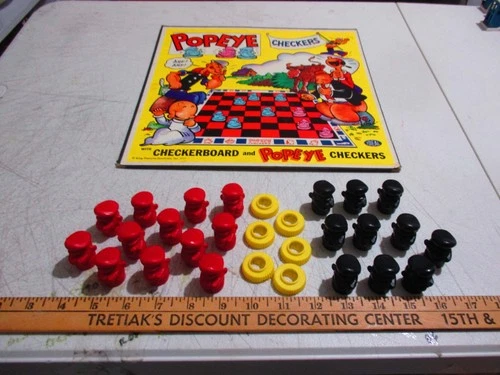 Vintage Popeye Checker Board, Ideal 1959
