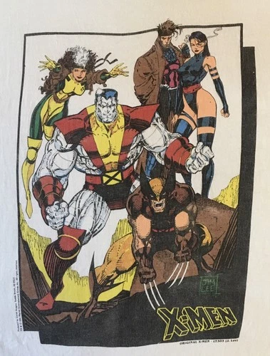 🔥Vintage 1991 Marvel X-Men Jim Lee Artwork T-Shirt (L) Pre-owned!🔥
