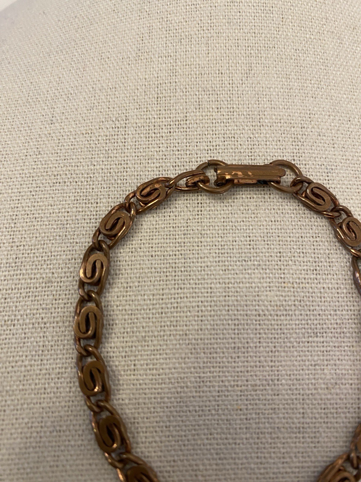 Solid Copper Bracelet S Link Chain - image 4