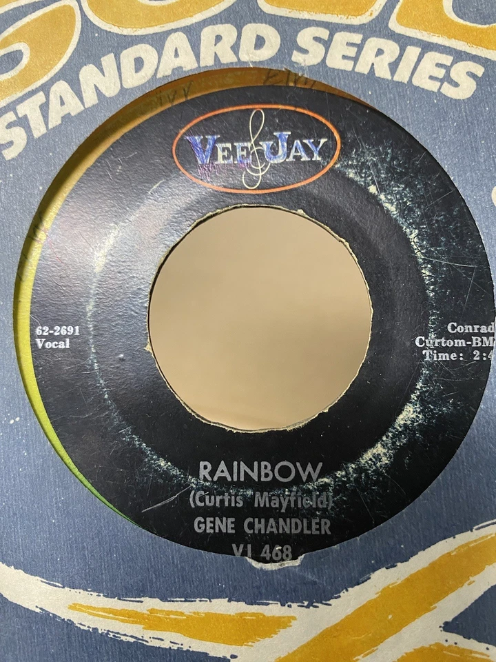 Gene Chandler - You Threw A Lucky Punch / Rainbow (7") 45RPM 1962 Funk Good (G) Foto 2 de 3