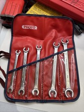 Proto 5pc Metric Double End Flare Nut Wrench Set 7mm - 17mm 6pt Made In Usa Proto 5pc Metric Double End Flare Nut Wrench Set 7mm - 17mm 6pt Made In Usa
