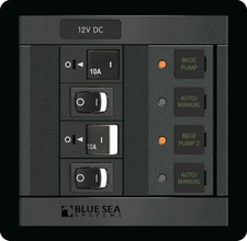 Blue Sea - 1522-BSS - Panel 360 Dual Bilge Pump Control - Pack of 1 