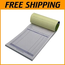 Customized Duplicate Receipt Book - 10-Pack Carbonless, Wrap-Around Design