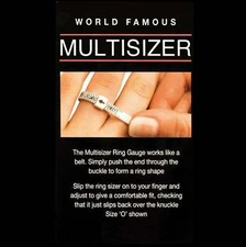 Multisizer UK Ring Sizing Gauge Finger Measurement Sizer x 1
