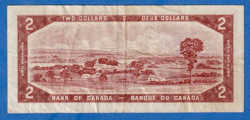 Canada $2 1954 BC-38dA / P-76d REPLACEMENT NOTE (Circulated) *K/G 0215309 - Picture 2 of 3