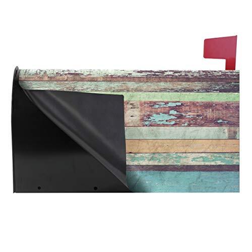 Cubiertas de buzón magnéticas vintage textura madera buzón 18" X 21" madera vieja - Imagen 3 de 5