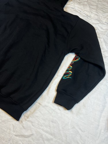 VTG Y2K Silver Point Hoodie Embroidered Flames Grunge Kids Youth L BRAND NEW Tag - Picture 9 of 15