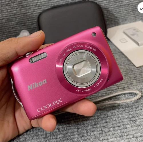 Nikon COOLPIX S3300 Strawberry Pink 6x Zoom 16.0MP Digital Camera English Tested