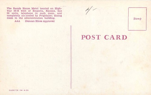 Holiday Inn Downtown Towers Kansas City air-cooled by Frigidaire Postcard - Picture 2 of 2