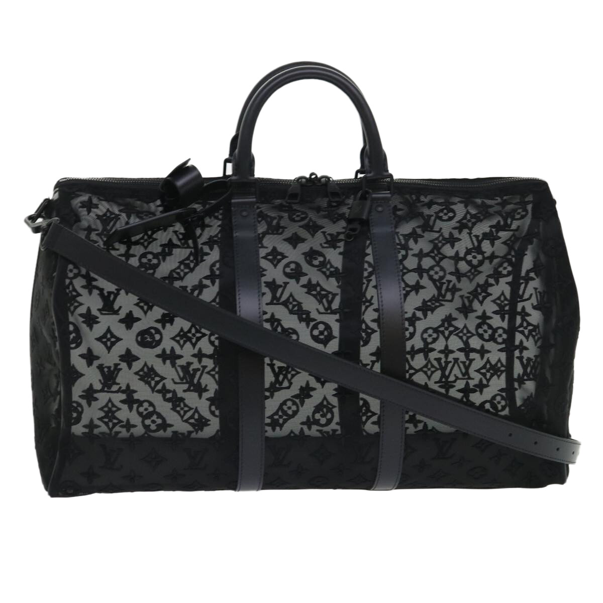 LOUIS VUITTON Monogram See Through Keepall Bandouliere 50