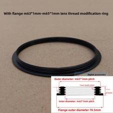 M63-M65 Flange 63mm x1 Female To M65 X1 Male thread Screw Modify Lens Adapter