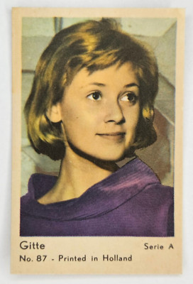 1964 DUTCH GUM Card Serie A (Printed in Holland) #87 Gitte (G) | eBay